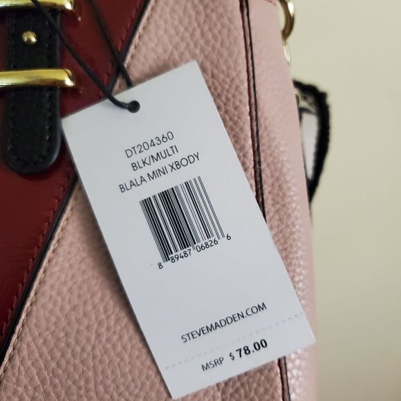 Steve Madden NWT BLala Mini Crossbody Leather Colorblock Bag - Picture 6 of 6